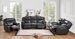 Electric Power Loveseat Recliner, Leather Power Reclining Sofa With USB Ports, Cup Holders For Living Room-Black_maomaolike.com