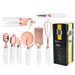 Hot Selling Kitchen Tools Household Can Opener Pizza Cutter Eggbeater Garlic Press Ice Cream Scoop Rose Gold Stainless Steel 7-piece Set_maomaolike.com