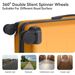 Luggage Sets ABS Hardshell 3pcs Luggage, Lightweight Durable Suitcase Sets Spinner Wheels Suitcase 20''24''28'' (Yellow)_maomaolike.com