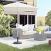 18" 26 Lbs Round Resin Umbrella Base Stand Market Parasol Holder With Beautiful Decorative Pattern & Easy Setup, For Φ1.5", Φ1.89" Pole, For Lawn, Deck, Backyard, Garden, Bronze_maomaolike.com