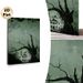 Haunted House Themed Painting Poster, Gloomy Green-toned Spooky Silhouette Poster, Eerie Atmospheric Decor Suitable For Home And Halloween Gatherings_maomaolike.com