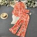 Women's Clothing Pure Desire Fashion Suit Women's Spring and Summer Loose Pleated Shirt + Tube Top + Drapey High Waist Pants_maomaolike.com