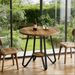 Round Dining Table, Small Kitchen Table With Open Shelves For 2_maomaolike.com