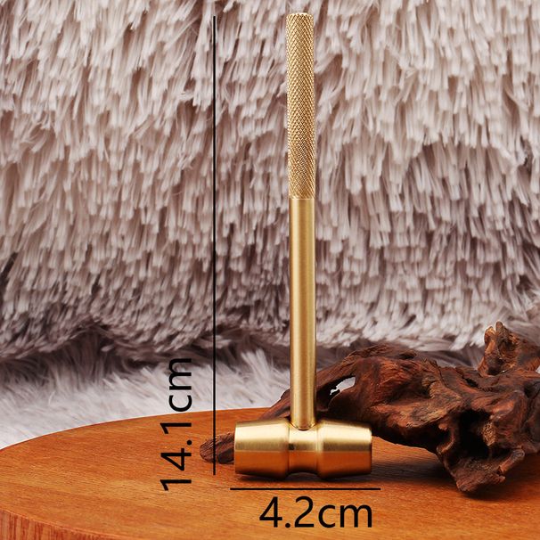Brass Multi-Functional Mini Two-Head Round Small Copper One Sets The Tone Iron Hammer Crafts_maomaolike.com