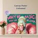 Vintage Royal Lady Painting Poster, Bold Pop-Art Style Poster, Glamorous Noble Lady Blowing Bubble Gum With Witty "Why Be Basic" Slogan, Eye-catching_maomaolike.com