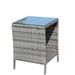 Outdoor Patio Furniture 1 Coffee Table With Clear Tempered Glass_maomaolike.com