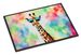 Hippie Animal Giraffe Doormat Front Door Mat Indoor Outdoor Rugs For Entryway, Non Slip Washable Low Pile, 24H X 36W_maomaolike.com