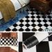 Self-adhesive Black And White Grid Dormitory Waterproof Moisture-proof Renovation Furniture Floor Removable Decorative_maomaolike.com