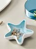 Starfish Ceramic Jewelry Tray, Nordic Style Decorative Accessory, Suitable For Desktop Lobby Key Storage Tray, Office Desk, Home, And Girls' Room_maomaolike.com