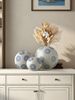 Ball Shaped Ceramic Vase, 1 Count Modern Desktop Decorative Vase, Home Decoration Ornament For Living Room Bedroom Dining Room_maomaolike.com