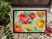 Ranunculus In Watercolor Doormat Front Door Mat Indoor Outdoor Rugs For Entryway, Non Slip Washable Low Pile, 24H X 36W_maomaolike.com