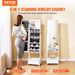 VEVOR Mirror Jewelry Cabinet Standing Mirror With Storage Full Length White_maomaolike.com