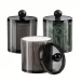 Clear Black Qtip Holder Dispenser With Lids Apothecary Jar Containers For Vanity Organizer Storage - Bathroom_maomaolike.com