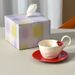 Handmade 3D Ceramic Coffee Cup And Plate Set_maomaolike.com