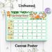 Jungle Animal Potty Chart Painting Poster, Cute Cartoon-style Poster, Cheerful Jungle Animal Design With Clear Tracking Sections To Encourage Positive_maomaolike.com