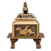 Brass Incense Chinese Style Home Office Aromatherapy Vintage Antique Four Mythical Beasts Square Burner Metal Craft_maomaolike.com
