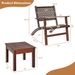 3 Pieces Outdoor Wooden Patio Rattan Furniture Set_maomaolike.com
