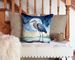 Blue Heron Under The Moonlight Throw Pillow Machine Washable, Indoor Outdoor Decorative Pillow For Couch, Bed Or Patio, 14Hx14W_maomaolike.com