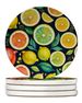Colorful Lemons Large Sandstone Coasters Pack Of 4 Absorbent Round Coasters Decor Gifts For Men Or Women, 4 In, Multicolor_maomaolike.com