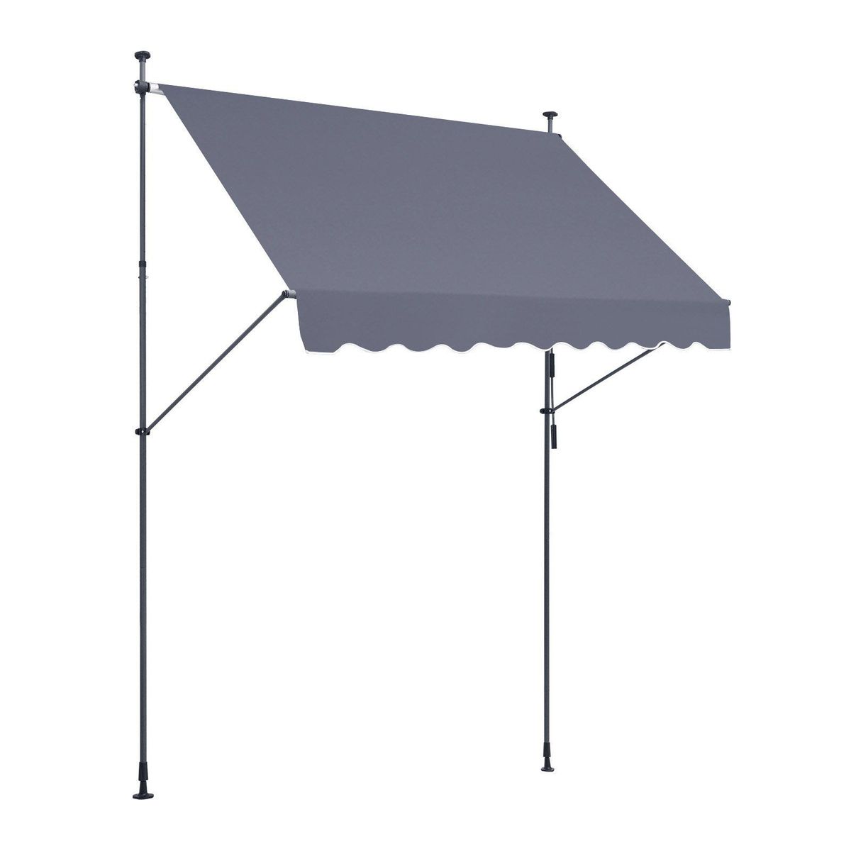 VEVOR 98x47" Patio Awning Retractable Awning Sunshade Shelter With Crank Handle_maomaolike.com