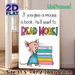 Reading Mouse Themed Painting Poster, Colorful Cartoon Style Mouse & Stacked Books Poster, Inspirational Reading Quote To Foster Reading Interest_maomaolike.com