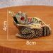 Brass Hollow Three-Legged Living Room Study Retro Inlaid Diamond Decoration Money-Biting Golden Toad Ornament Metal Craft_maomaolike.com