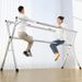 SOGA 2.0m Portable Standing Clothes Drying Rack Foldable Space-Saving Laundry Holder 3 Poles_maomaolike.com