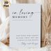 In Loving Memory Painting Poster, Minimalist Elegant Typographic Poster, Warm Heartfelt Message To Honor Loved Ones, Ideal For Home And Memorial_maomaolike.com