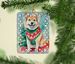 Norwegian Buhund Christmas Porcelain Ornament Christmas Tree Hanging Decorations For Home Christmas Holiday, Rectangle, Gift, Multicolor_maomaolike.com