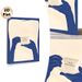 Coffee Cup & Hands Themed Painting Poster, Minimalist Blue & Beige Stylized Graphic Poster, Warm Inspirational Decor Idea For Home Office, Living Room_maomaolike.com
