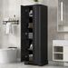 Storage Cabinet With Two Doors For Bathroom, Office, Adjustable Shelf, MDF Board_maomaolike.com