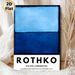Blue Abstract Color Block Art Painting Poster, Minimalist Soft Gradient Blue Block Poster, Calming Elegant Wall Decor For Living Room, Office, Art_maomaolike.com
