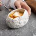 Rock Pattern Egg-shaped Hotel Restaurant High-end Dessert Creative Specialty Molecular Cuisine Artistic Dish Small Bowl_maomaolike.com