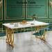 Modern Dining Table With Marble Tabletop For 4-6 People_maomaolike.com