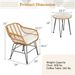 3 Pieces Rattan Furniture Set With Cushioned Chair Table_maomaolike.com