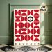 Bauhaus Geometric Eye Painting Poster, Minimalist Bold Red Geometric Pattern With Eye Motif Poster, Modern Artistic Decor Ideal For Living Room_maomaolike.com