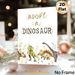 Adopt A Dinosaur Themed Painting Poster, Soft Watercolor Style Cute Party Dinosaurs With Floral Decor Poster, Charming Playful Design Ideal For Party_maomaolike.com