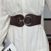 Unisex Ladies elastic waist wide elastic decorative dress black belt female Joker fashion._maomaolike.com