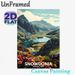 Snowdonia National Park Landscape Painting Poster, Vibrant Retro-style Mountain, Lake & Wildflower Scene Poster, Nature-themed Decor Ideal For Living_maomaolike.com