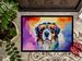 Bernese Mountain Dog Hippie Dawg Doormat Front Door Mat Indoor Outdoor Rugs For Entryway, Non Slip Washable Low Pile, 24H X 36W_maomaolike.com