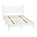 Wood Bed Frame With Spindle Headboard, Solid Rubber Wood Foundation With Wood Central Supports, 1000 Lb Capacity, Easy Assembly, No Box Spring Needed, Full- White_maomaolike.com