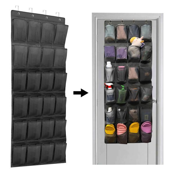 Grid Organizer: Oversized Door Hanging Design, 24 Compartments, Up To 40 Lbs Capacity - Perfect For Closets/Accessories_maomaolike.com