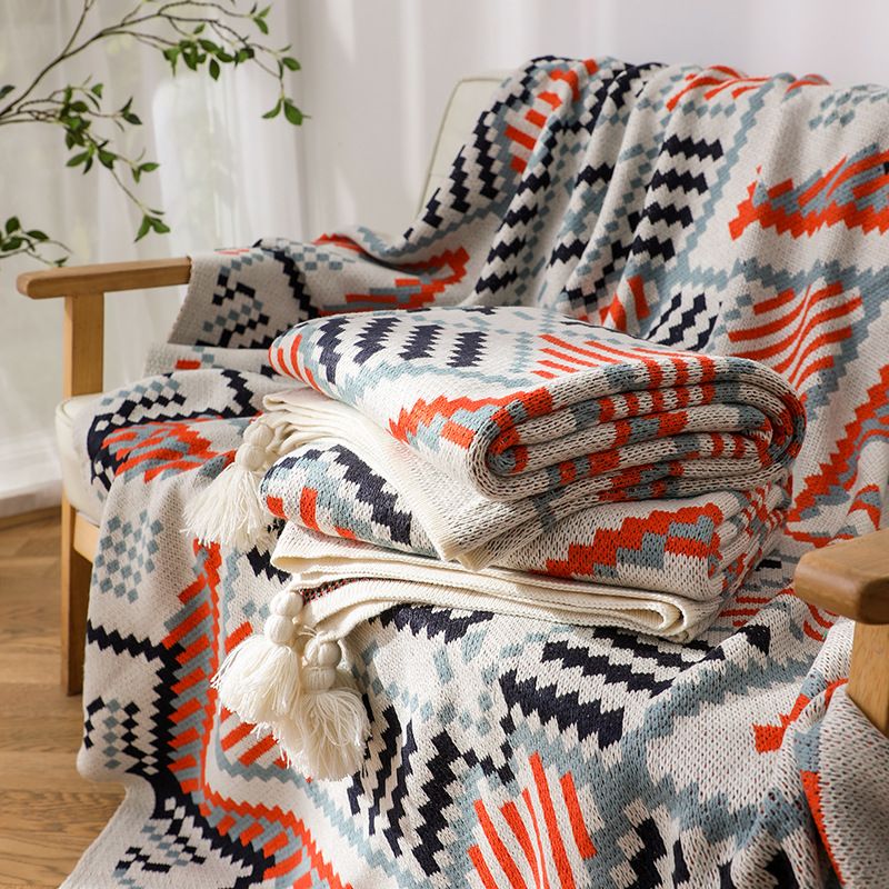 Nordic Style Office Air Conditioning Blanket Knitted Blanket Cover Leg Blanket Full Body Shawl Dormitory Nap Blanket Non Cotton_maomaolike.com