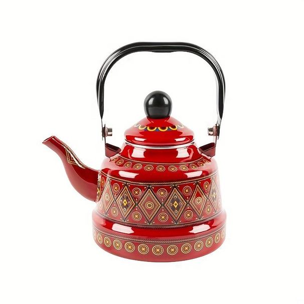 Enamel 1.1L teapot Enamel pot Enamel pot kettle suitable for induction cooker and open fire_maomaolike.com