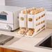 30 Eggs Refrigerator Holder - Automatic Rolling Refrigerator Egg Organiser, Space Saving Egg Dispenser Holder, 4 Tier Refrigerator Egg Holder_maomaolike.com
