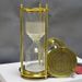 Vintage Light Luxury Hourglass Timer 30 Minutes Office Desktop Creative Metal Ornament Living Room Home Decoration_maomaolike.com