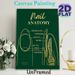 Nail Anatomy Painting Poster, Elegant Dark Green With Golden Line Art Poster, Informative Nail Structure Reference, Suitable For Nail Salons And_maomaolike.com