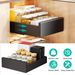1Pc Pull Out Cabinet Organizer Carbon Steel Slide Out Drawer Storage Smooth Quiet Slide Rails For Kitchen Bathroom Living Room Black 11.81x16.92x2.75inch_maomaolike.com