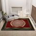 Living Room Rug, Oversized Rug, Gold-accented Floral Pattern, Bedroom Rug,Thickened Soft Washable, Thickened Rug, Bedside Rug, Interior Decorative Rug_maomaolike.com