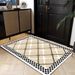 Living Room Rug Large Size Gorgeous Gold Frame Design Bedroom Rug Plush Thickened Machine Washable Thickened Underlay Interior Decorative Rug_maomaolike.com